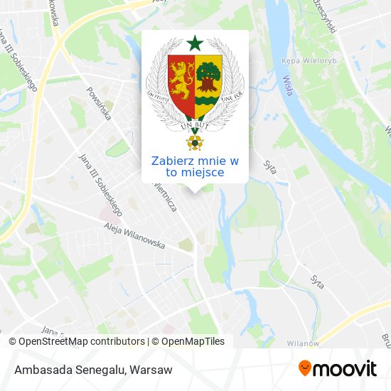 Mapa Ambasada Senegalu