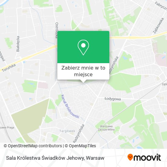 Mapa Sala Królestwa Świadków Jehowy