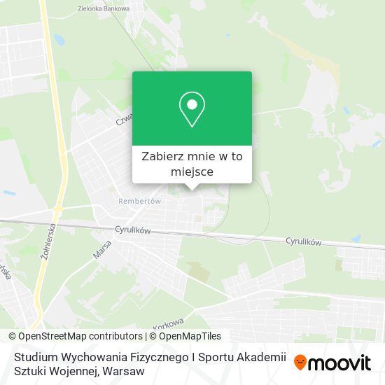 Mapa Studium Wychowania Fizycznego I Sportu Akademii Sztuki Wojennej