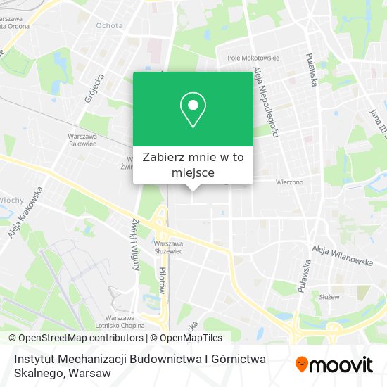 Mapa Instytut Mechanizacji Budownictwa I Górnictwa Skalnego