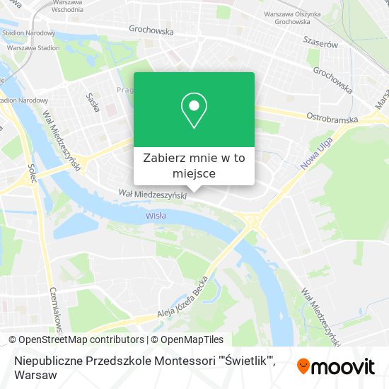 Mapa Niepubliczne Przedszkole Montessori ""Świetlik""