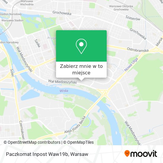 Mapa Paczkomat Inpost Waw19b