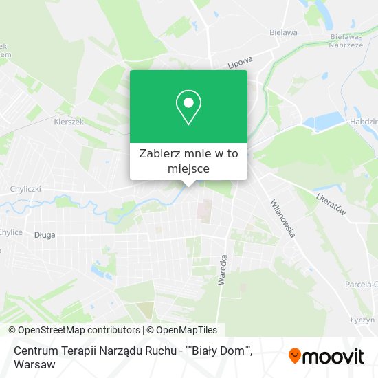 Mapa Centrum Terapii Narządu Ruchu - ""Biały Dom""