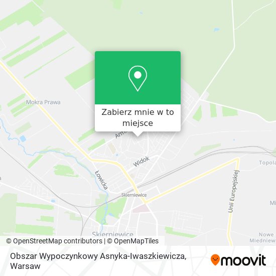 Mapa Obszar Wypoczynkowy Asnyka-Iwaszkiewicza