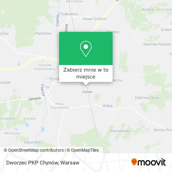 Mapa Dworzec PKP Chynów