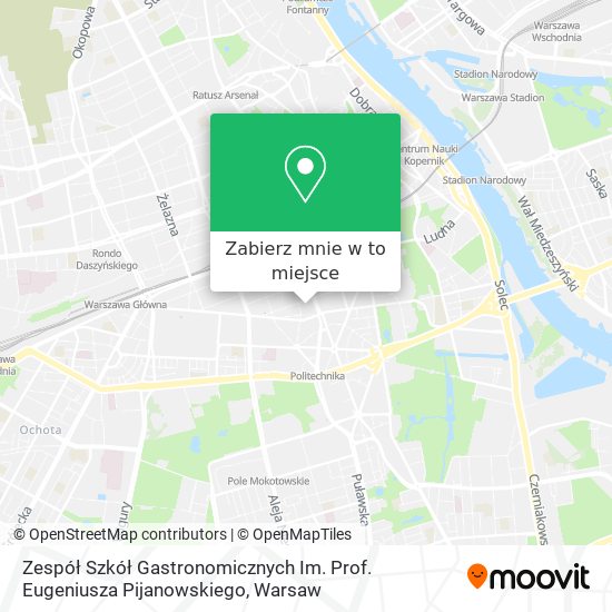 Mapa Zespół Szkół Gastronomicznych Im. Prof. Eugeniusza Pijanowskiego