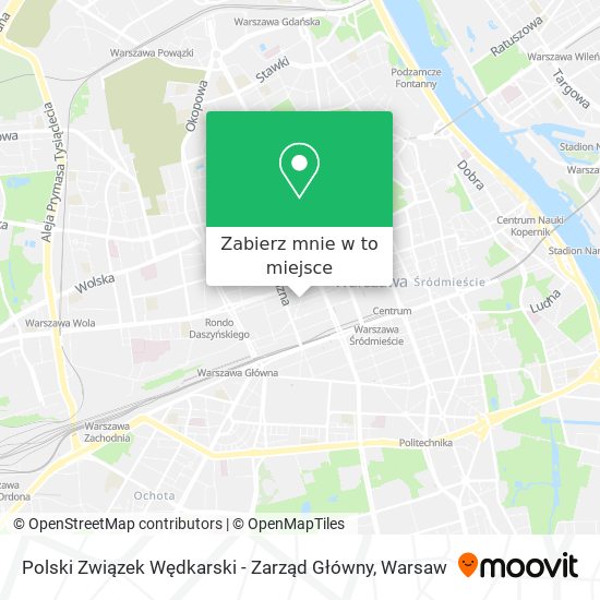 Mapa Polski Związek Wędkarski - Zarząd Główny