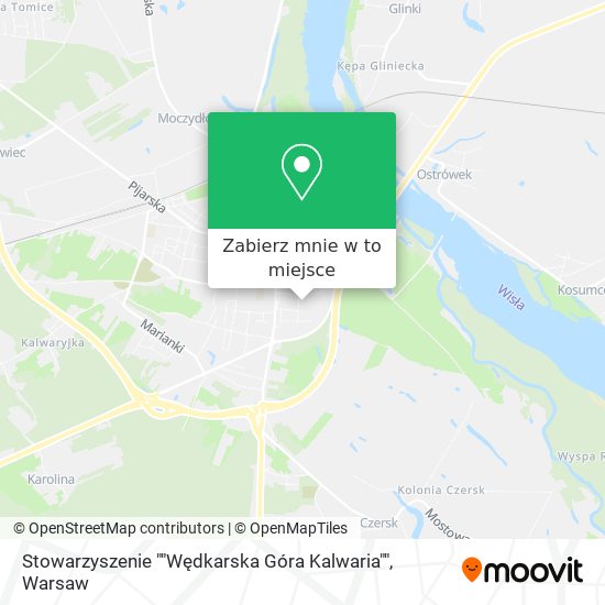 Mapa Stowarzyszenie ""Wędkarska Góra Kalwaria""