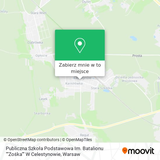 Mapa Publiczna Szkoła Podstawowa Im. Batalionu ""Zośka"" W Celestynowie