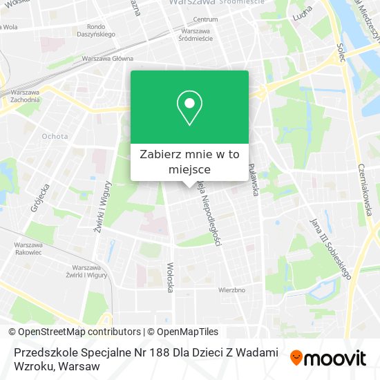 Mapa Przedszkole Specjalne Nr 188 Dla Dzieci Z Wadami Wzroku