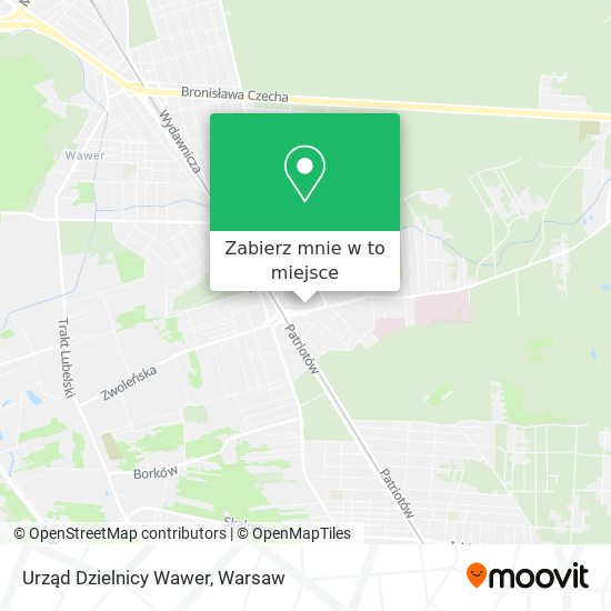 Mapa Urząd Dzielnicy Wawer