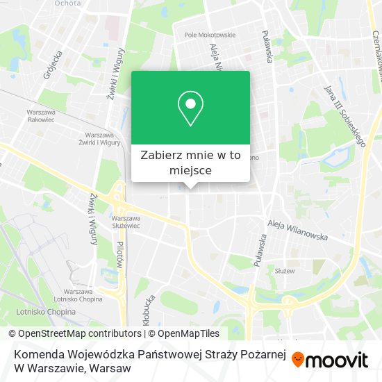 Mapa Komenda Wojewódzka Państwowej Straży Pożarnej W Warszawie