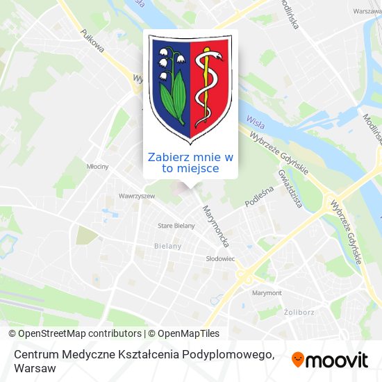 Mapa Centrum Medyczne Kształcenia Podyplomowego