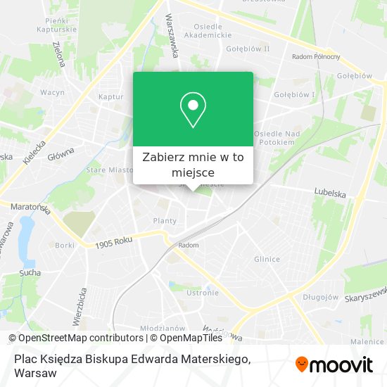 Mapa Plac Księdza Biskupa Edwarda Materskiego