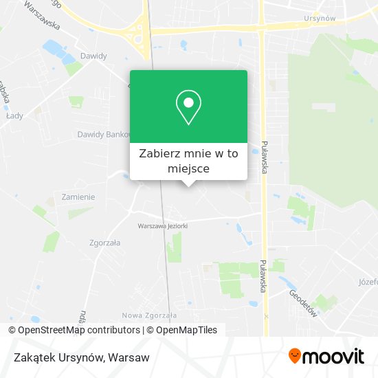 Mapa Zakątek Ursynów