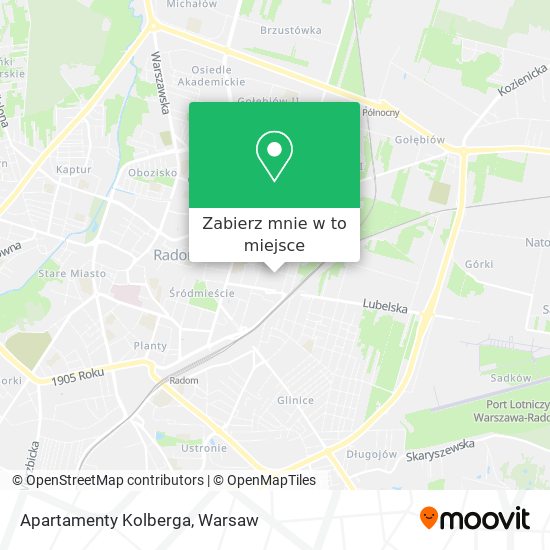 Mapa Apartamenty Kolberga