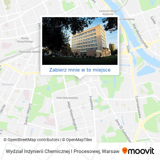 Mapa Wydział Inżynierii Chemicznej I Procesowej