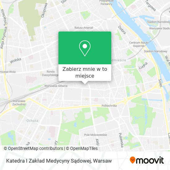 Mapa Katedra I Zakład Medycyny Sądowej