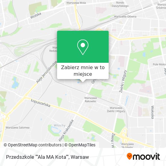 Mapa Przedszkole ""Ala MA Kota""