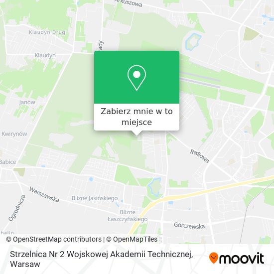 Mapa Strzelnica Nr 2 Wojskowej Akademii Technicznej