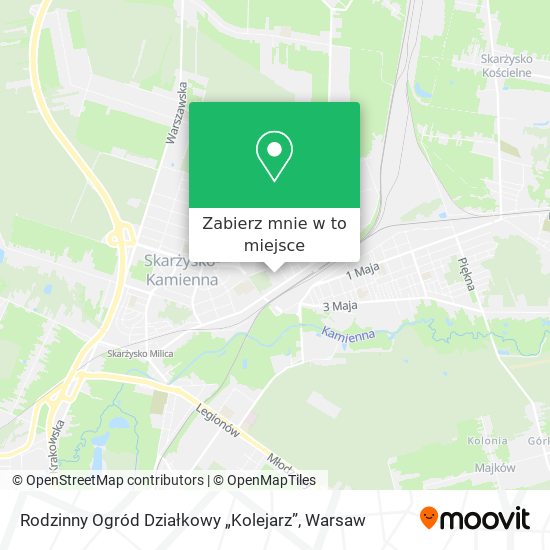 Mapa Rodzinny Ogród Działkowy „Kolejarz”