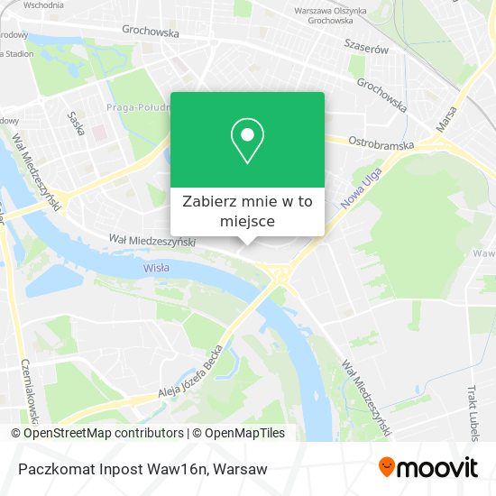 Mapa Paczkomat Inpost Waw16n