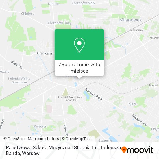 Mapa Państwowa Szkoła Muzyczna I Stopnia Im. Tadeusza Bairda