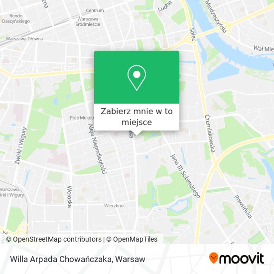 Mapa Willa Arpada Chowańczaka