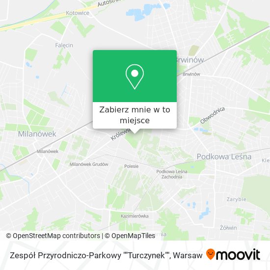 Mapa Zespół Przyrodniczo-Parkowy ""Turczynek""