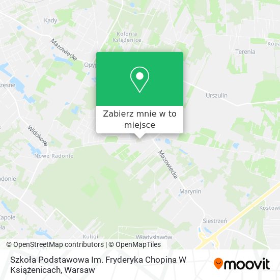 Mapa Szkoła Podstawowa Im. Fryderyka Chopina W Książenicach