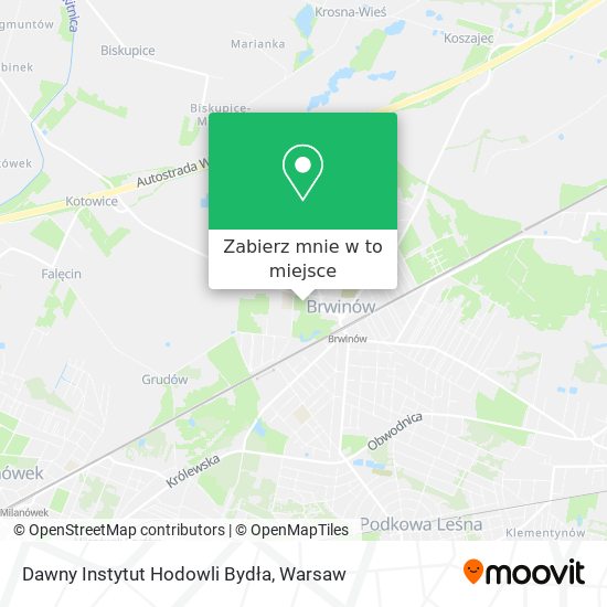 Mapa Dawny Instytut Hodowli Bydła