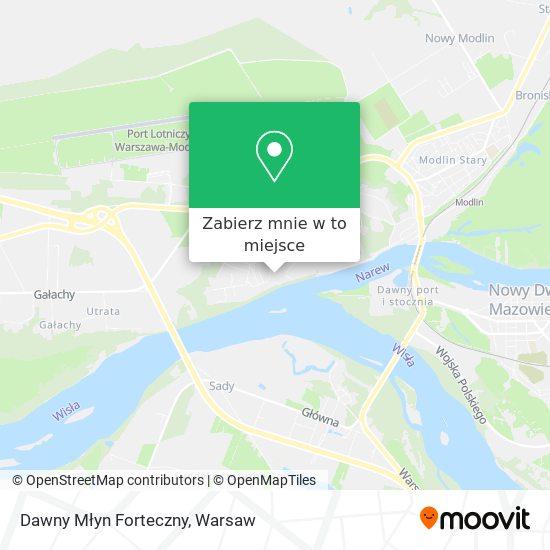 Mapa Dawny Młyn Forteczny