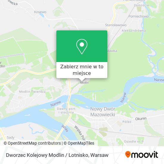 Mapa Dworzec Kolejowy Modlin / Lotnisko