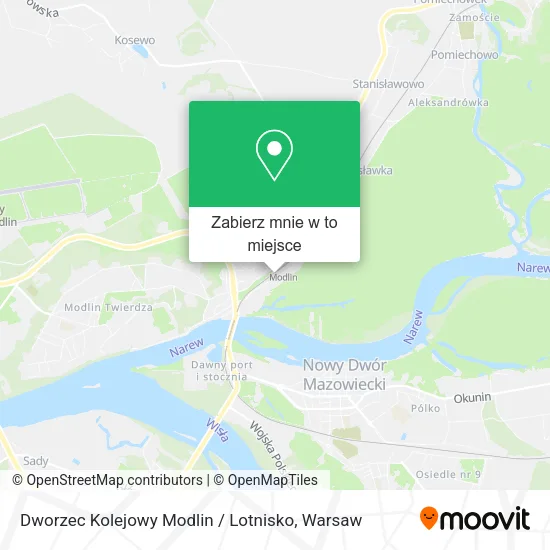 Mapa Dworzec Kolejowy Modlin / Lotnisko