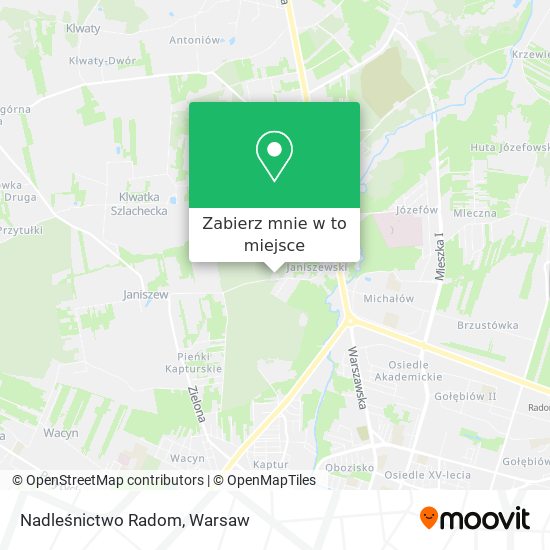 Mapa Nadleśnictwo Radom