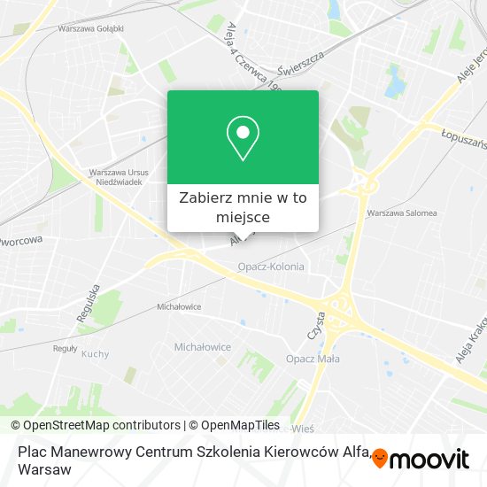 Mapa Plac Manewrowy Centrum Szkolenia Kierowców Alfa