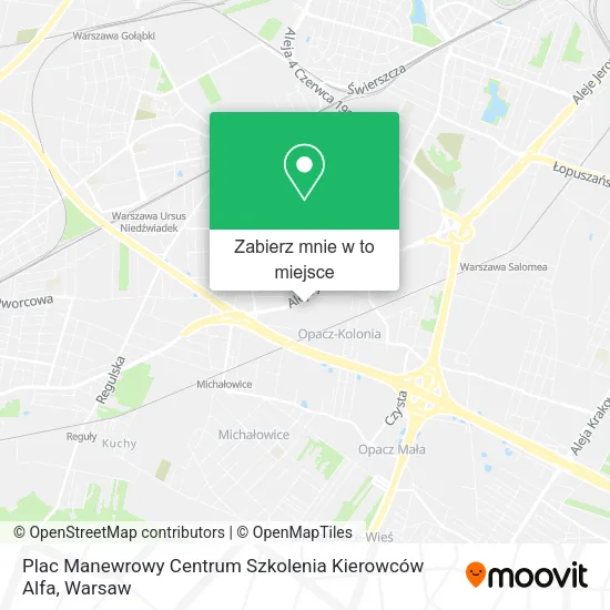 Mapa Plac Manewrowy Centrum Szkolenia Kierowców Alfa