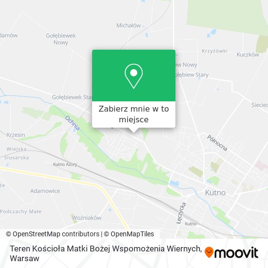 Mapa Teren Kościoła Matki Bożej Wspomożenia Wiernych