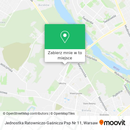 Mapa Jednostka Ratowniczo-Gaśnicza Psp Nr 11