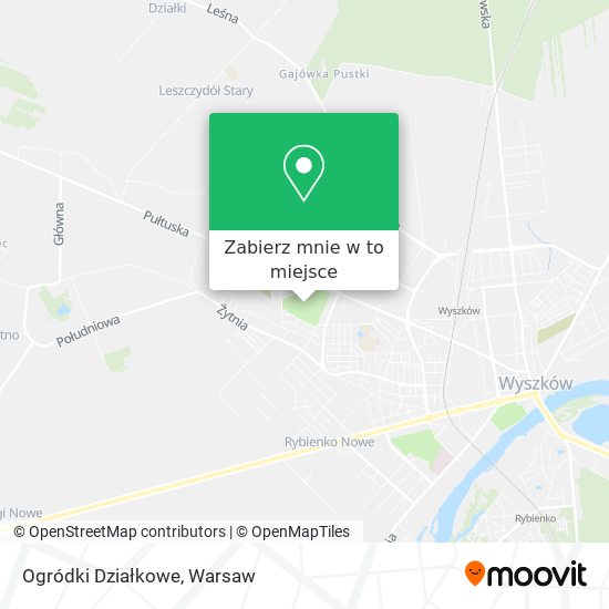 Mapa Ogródki Działkowe