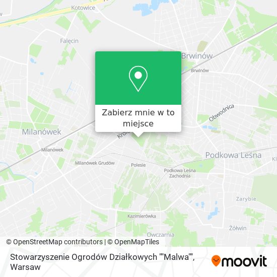 Mapa Stowarzyszenie Ogrodów Działkowych ""Malwa""