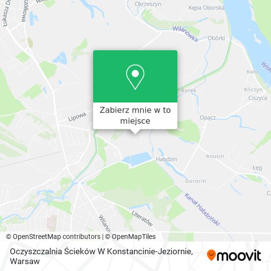 Mapa Oczyszczalnia Ścieków W Konstancinie-Jeziornie