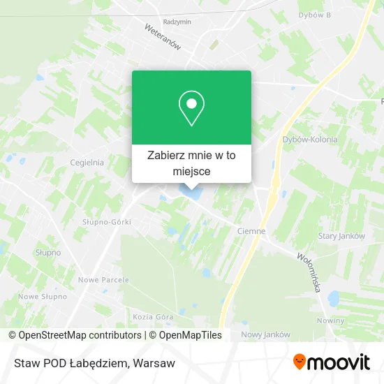 Mapa Staw POD Łabędziem