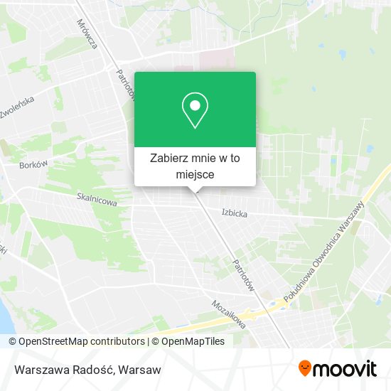 Mapa Warszawa Radość