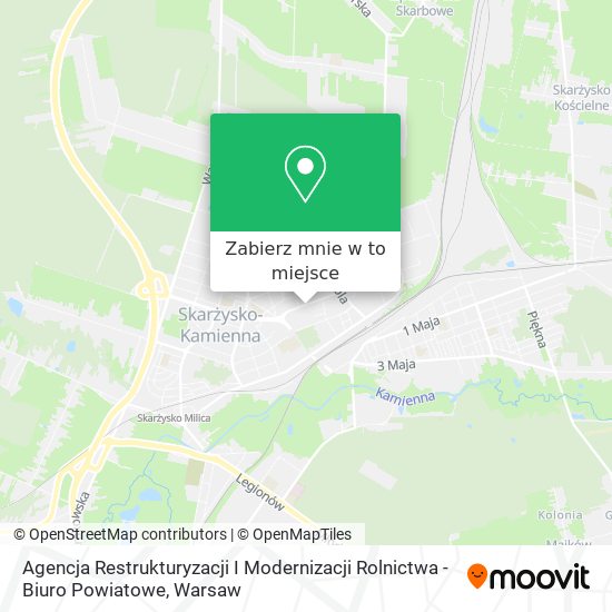 Mapa Agencja Restrukturyzacji I Modernizacji Rolnictwa - Biuro Powiatowe