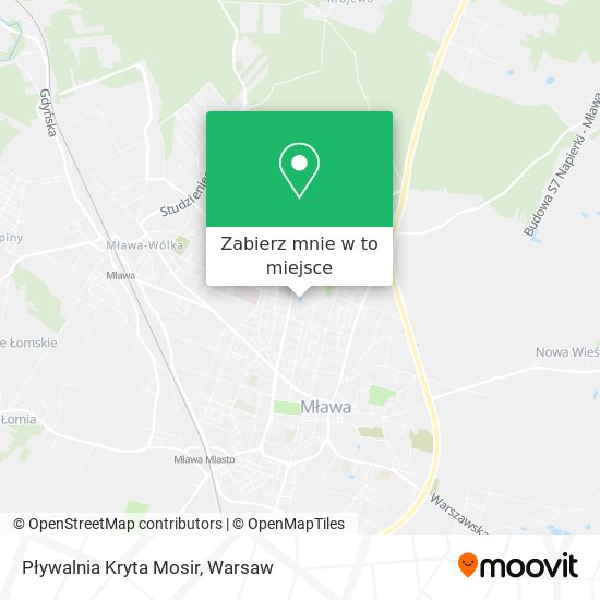 Mapa Pływalnia Kryta Mosir