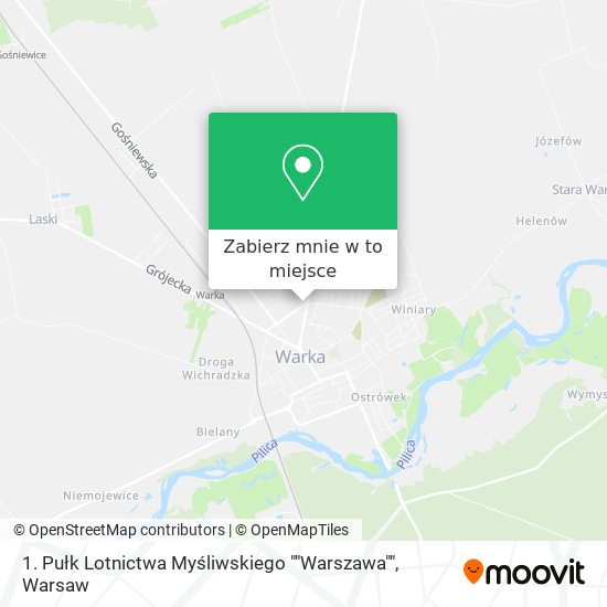 Mapa 1. Pułk Lotnictwa Myśliwskiego ""Warszawa""