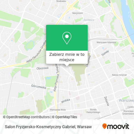 Mapa Salon Fryzjersko-Kosmetyczny Gabriel