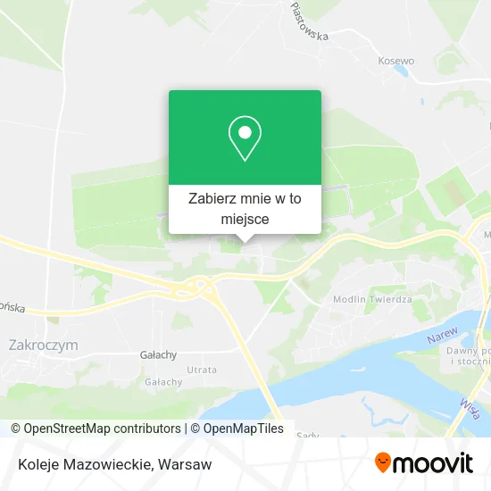 Mapa Koleje Mazowieckie