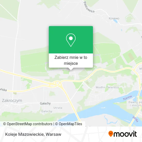 Mapa Koleje Mazowieckie